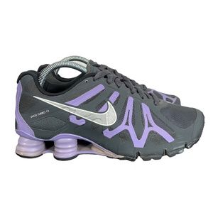 Nike Shox Turbo 13 Black Purple Athletic Running Sneakers Womens 8 525156-005